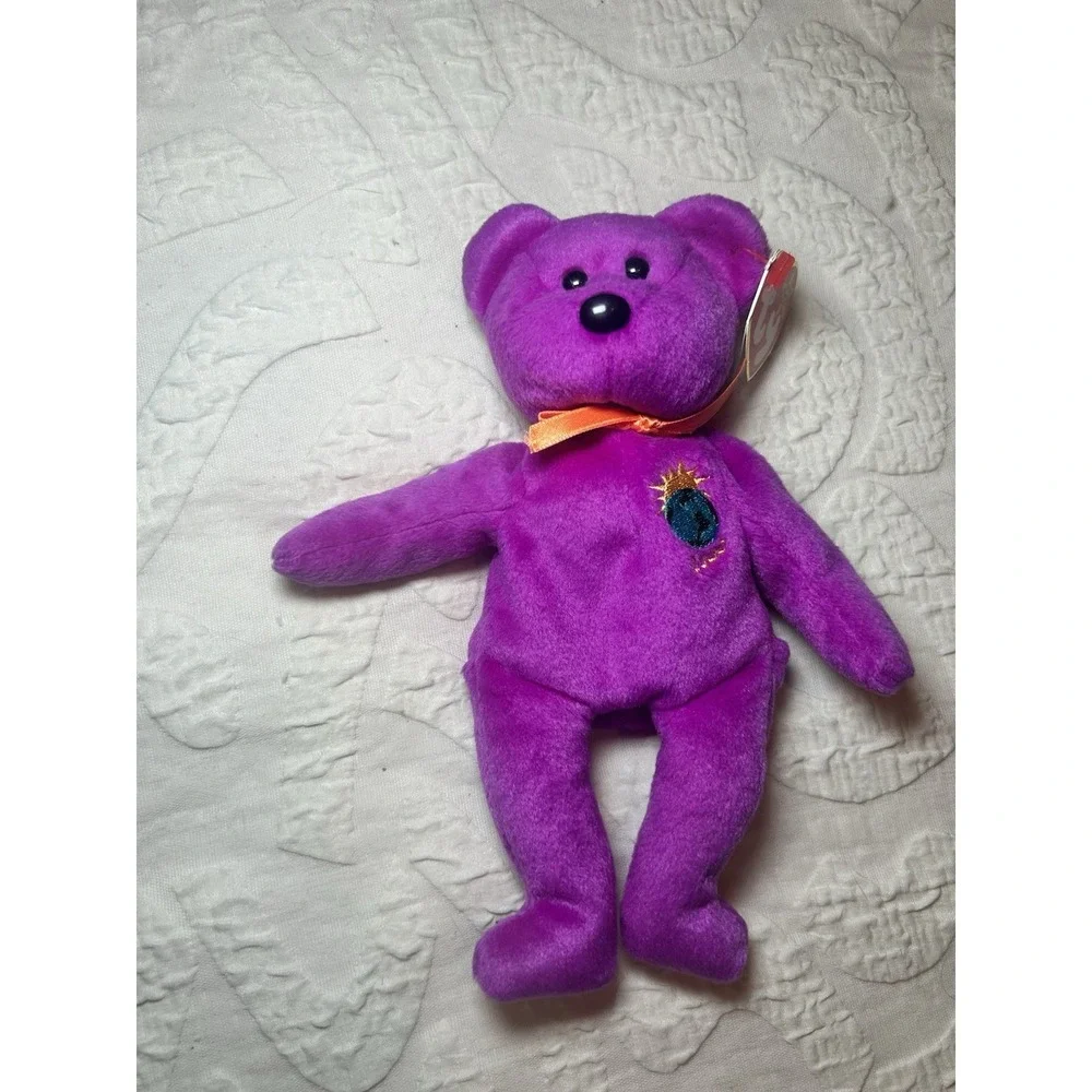 Ty Beanie Baby with Errors VERY‎ RARE Millennium bear  retired 1999 Limited Ed